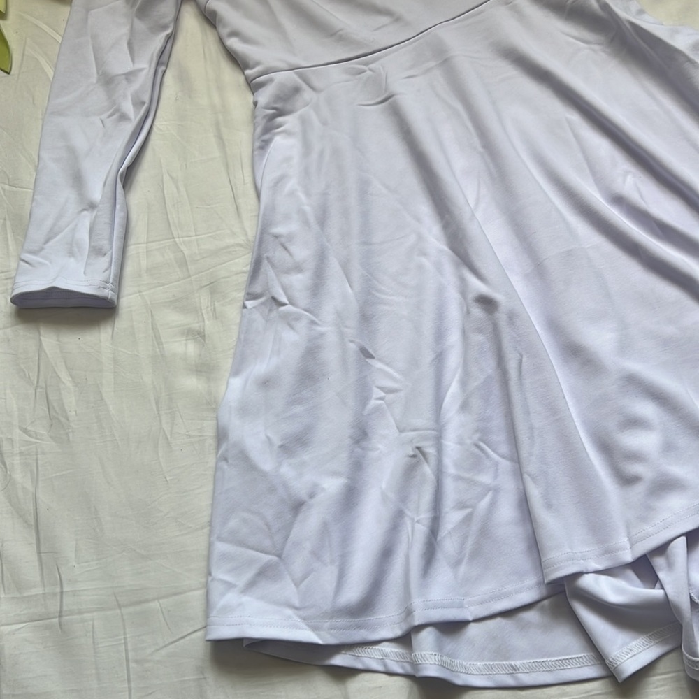 Chic One-Shoulder White Dress - Picture 9 of 12